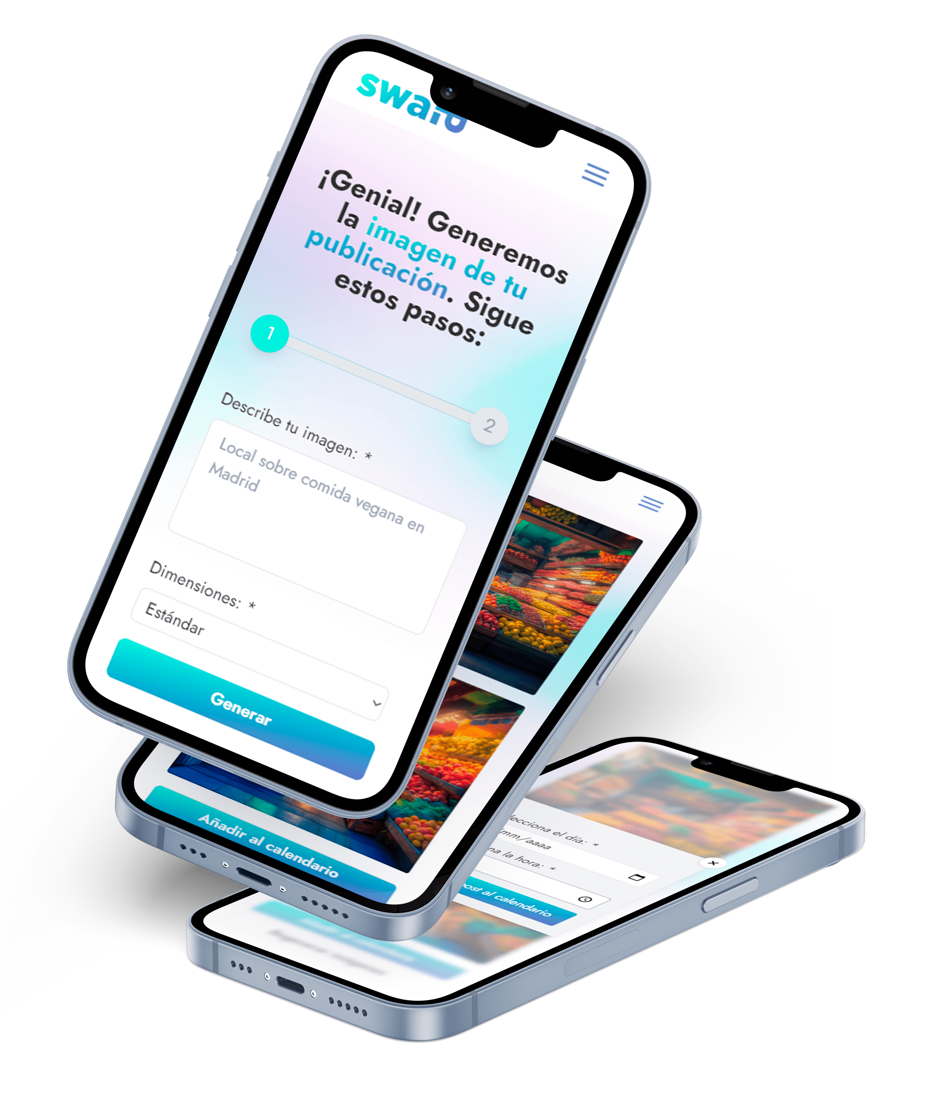 Aplicación de SWAIP en dispositivo móvil con la interfaz de generación de imágenes
